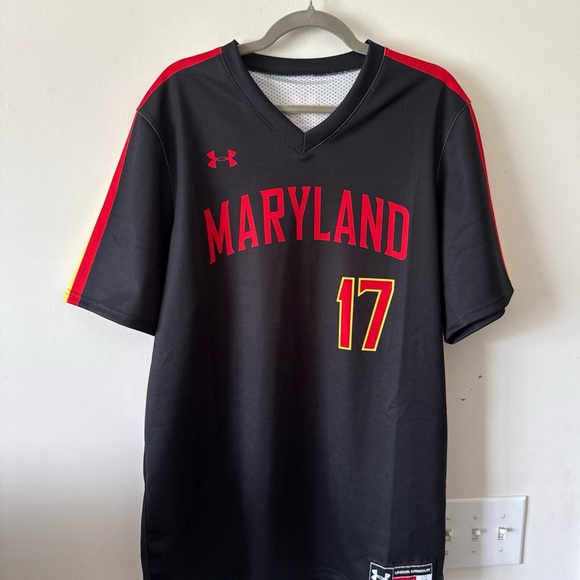 Under Armour Maryland Black and Red Jersey - Picture 1 of 4